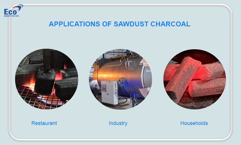 Applications of sawdust charcoal