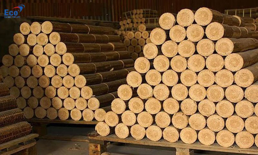 Sawdust briquette firewood