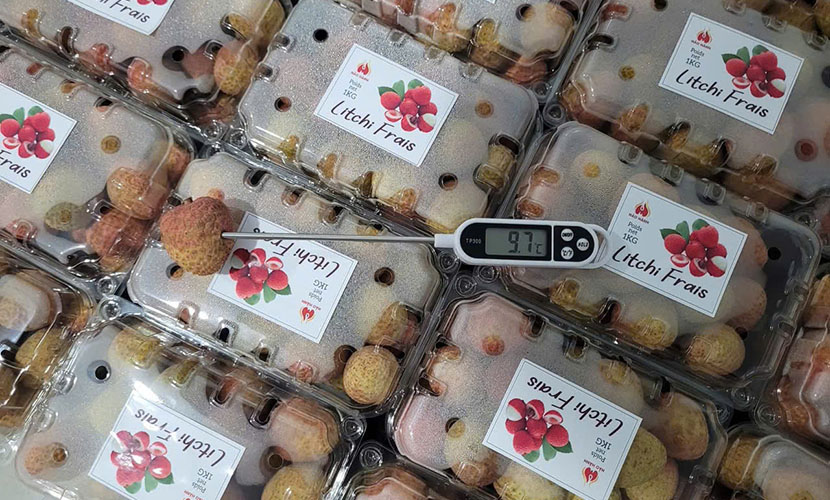 Vietnamese lychee packing