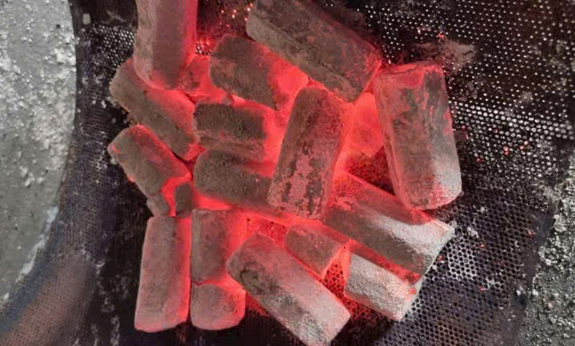 Coconut charcoal flames 