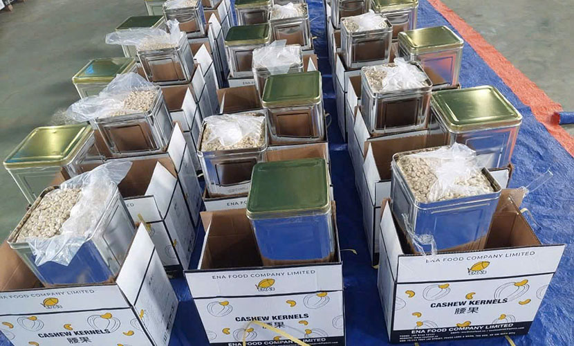 Vietnamese cashew tin boxes