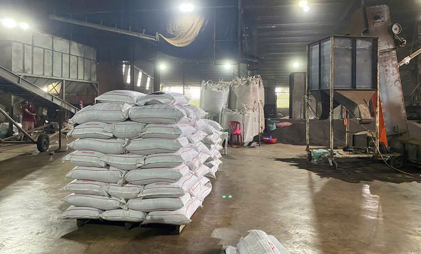 A pepper packing house in Vietnam