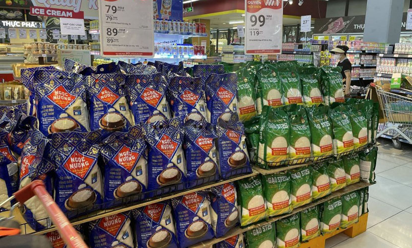Vietnamese rice on supermarkets