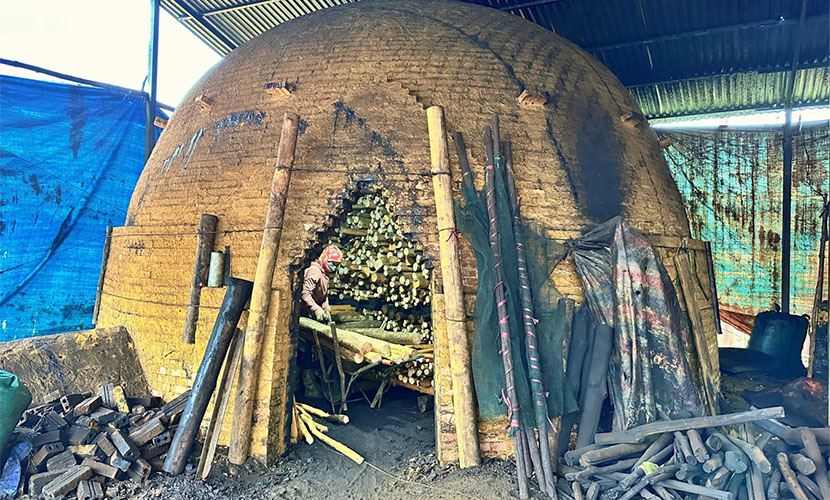 Vietnamese cinnamon charcoal kiln