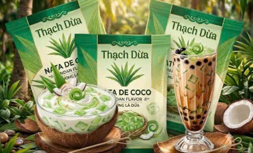 Vietnamese coconut jelly