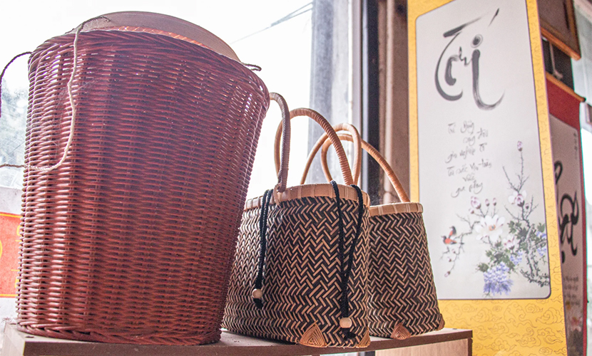 Vietnamese rattan baskets