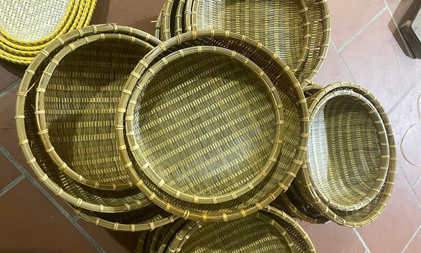Woven rattan baskets from Vietnam